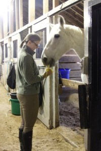 Devon enjoys his banana.