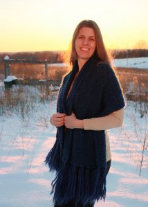 My first prayer shawl done with twisted stitches