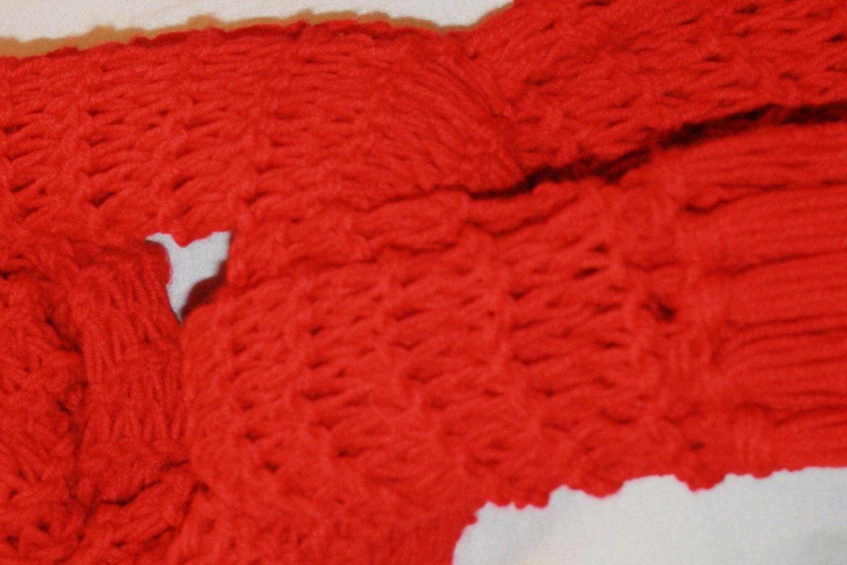 red scarf detail