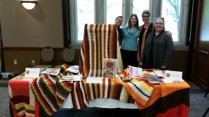 My crochet display with beloved friends at the 2015 Showcase